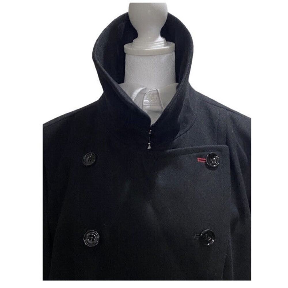 Tommy Hilfiger Women's Double-Breasted Wool Peacoat, Black, Size XL NEW‎ - Picture 3 of 12